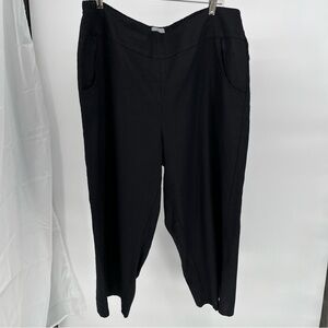 Habitat Clothes To Live In Linen Blend Cropped Pants Size XXL Wide Leg Pull On